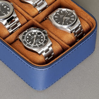 ROTHWELL 5 Watch Travel Case Storage Organizer cho 5 đồng hồ.