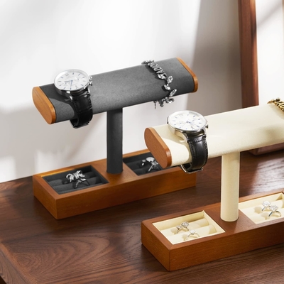 Solid Wood Watch Display Stand T-bar Watch Stand Đứng Đứng Đặt đồ trang sức Đứng Đứng Đứng Đứng Đứng Đứng Đứng Đứng