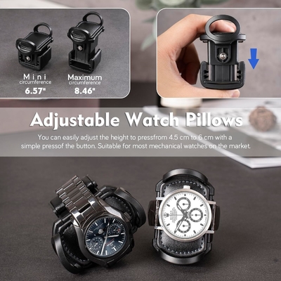 Máy cuộn đồng hồ tự động đôi với 8 hộp lưu trữ bổ sung, hộp cuộn đồng hồ tự động đôi với bộ tổ chức đồ trang sức,