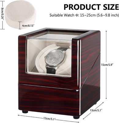 Chiyoda Watch Winder cho đồng hồ tự động đơn Hộp gỗ rắn với động cơ Mabuchi