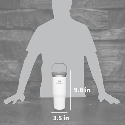 IceFlow thép không gỉ Tumbler với rơm, bình nước cách điện chân không cho nhà, văn phòng hoặc xe hơi, cốc tái sử dụng