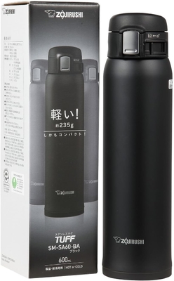 Zojirushi SM-SA60BA Stainless Steel Vacuum Insulated Mug, 1 Count (Pack of 1), Đen, 20 oz