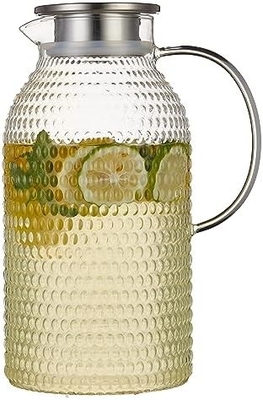 Karafu Glass Pitcher với nắp, 68Oz canh nước chống nhiệt cho nước nóng / lạnh, trà đá và nước trái cây đồ uống rõ ràng