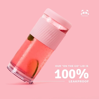 Cốc thủy tinh với nắp và ống hút -20 Fl Oz - Cốc cà phê đá kích thước hoàn hảo - Cốc nước ép với tre