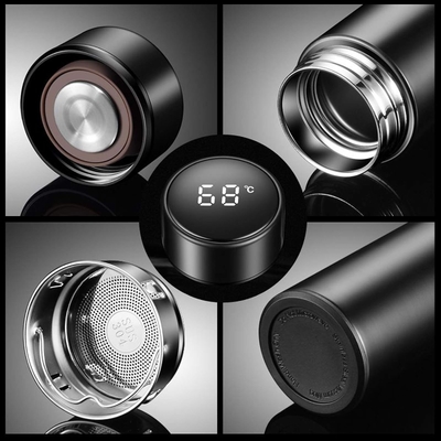 chai nước với màn hình hiển thị nhiệt độ LED,cửa tường hai vòi nước cách nhiệt,băng không gỉ thể thao ô tô
