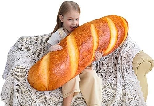 40 trong mô phỏng 3D bánh mì hình đệm mềm lưng Baguette Lưng đệm đồ ăn vui nhộn đồ chơi nhồi bông