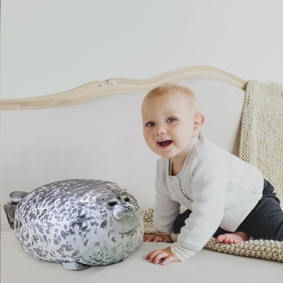 MerryXD Chubby Blob Seal Cushion, Cotton Plush Animal Toy Cute Ocean Medium