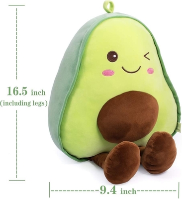 16.5 inch nấp đầy quả bơ mềm nhựa ném gối quà cho trẻ em, đồ ăn hình ném gối đồ chơi cho Giáng sinh