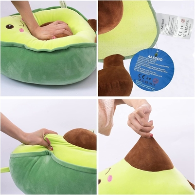 16.5 inch nấp đầy quả bơ mềm nhựa ném gối quà cho trẻ em, đồ ăn hình ném gối đồ chơi cho Giáng sinh