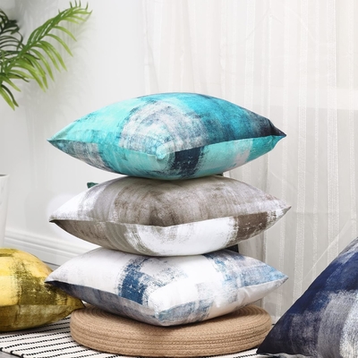 Bộ 2 tác phẩm nghệ thuật màu nâu trang trí hiện đại màu xám trang trí nhà ôm gối gối 18x18 inch