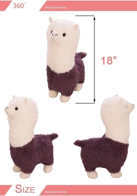 đồ chơi len alpaca, thú nhồi bông alpaca lớn 18 inch búp bê lông hoa ném gối, đệm mềm mềm Super Giáng sinh Valentine '