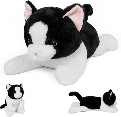 27 inch Mèo Đánh nặng thú nhồi bông, Cuddly Đánh nặng Mèo Plush Gối khổng lồ Plushie Quà lý tưởng cho người lớn &amp; trẻ em