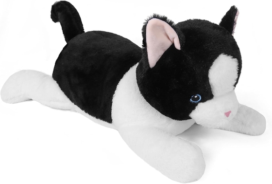 27 inch Mèo Đánh nặng thú nhồi bông, Cuddly Đánh nặng Mèo Plush Gối khổng lồ Plushie Quà lý tưởng cho người lớn &amp; trẻ em