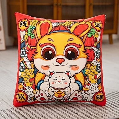 Năm của con thỏ linh vật, Big Red Cushion, năm của con thỏ Cushion Quilt 40 * 40cm