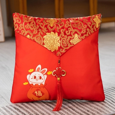 Năm của con thỏ linh vật, Big Red Cushion, năm của con thỏ Cushion Quilt 40 * 40cm