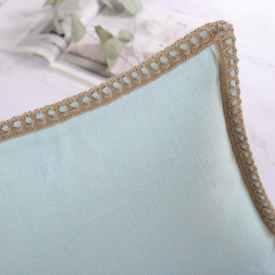 Phantoscope Pack của 2 trang trại trang trí ném gối nắp, Mô hình vững chắc cho nhà Burlap Linen cắt tỉa phù hợp