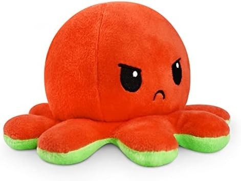 TeeTurtle - Con bạch tuộc có thể đảo ngược nguyên bản - Yêu + Ghét - Thú nhồi bông thần kinh dễ thương thể hiện khả năng của bạn