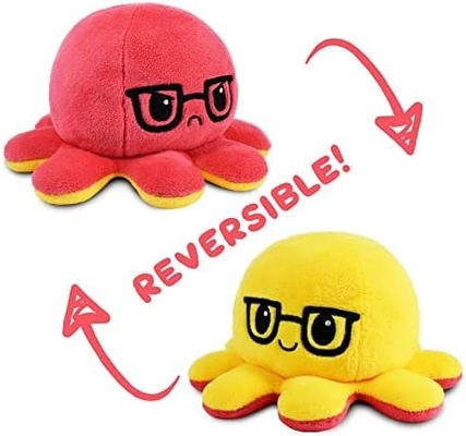 TeeTurtle - Con bạch tuộc có thể đảo ngược nguyên bản - Yêu + Ghét - Thú nhồi bông thần kinh dễ thương thể hiện khả năng của bạn