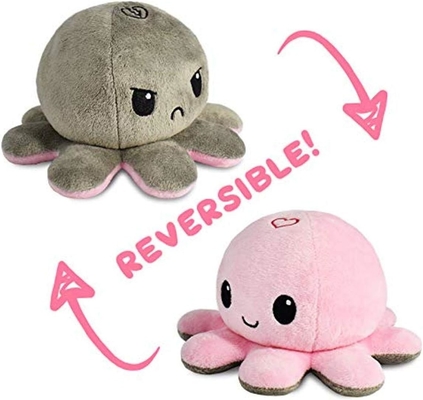 TeeTurtle - Con bạch tuộc có thể đảo ngược nguyên bản - Yêu + Ghét - Thú nhồi bông thần kinh dễ thương thể hiện khả năng của bạn
