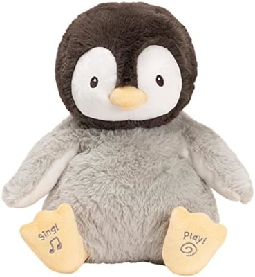 GUND Baby Animated Flappy The Elephant Plush, Singing Stuffed Animal Baby Toy dành cho trẻ từ 0 tuổi trở lên, màu xám, 12&quot;