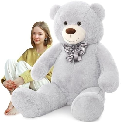 Misscindy Giant Teddy Bear thú nhồi bông cho bạn gái hoặc trẻ em 47 inch, (trắng)