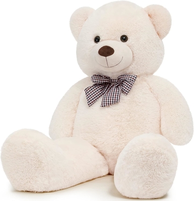 Misscindy Giant Teddy Bear thú nhồi bông cho bạn gái hoặc trẻ em 47 inch, (trắng)