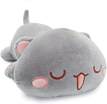 Onsoyours Cute Kitten Plush Toy 25.5 &quot;Cấp đầy động vật nuôi Kitty Soft Anime Cat Lớn đệm Plush cho trẻ em (trắng A, 25.5