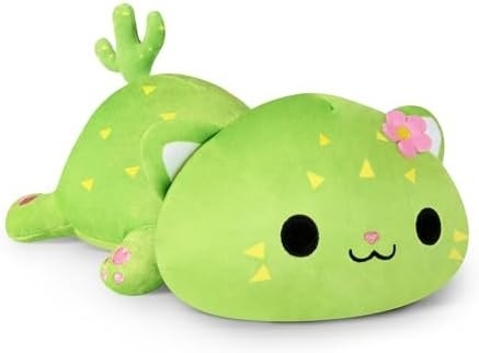 Onsoyours Cute Kitten Plush Toy 25.5 &quot;Cấp đầy động vật nuôi Kitty Soft Anime Cat Lớn đệm Plush cho trẻ em (trắng A, 25.5