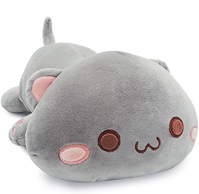 Onsoyours Cute Kitten Plush Toy 25.5 &quot;Cấp đầy động vật nuôi Kitty Soft Anime Cat Lớn đệm Plush cho trẻ em (trắng A, 25.5
