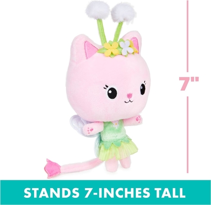 Gabby's Dollhouse, 7 inch Kitty Fairy Purr-ific Plush Toy, đồ chơi trẻ em từ 3 tuổi trở lên