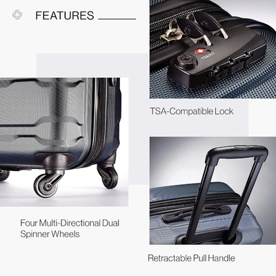 Omni PC Hardside mở rộng hành lý với bánh xe quay, mang theo 20 inch, màu xanh lá cây