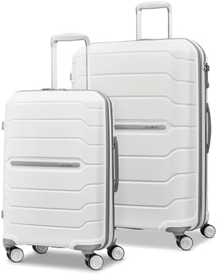Hardside mở rộng với bánh xe xoắn kép, mang theo 21 inch, trắng