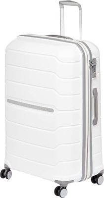 Hardside mở rộng với bánh xe xoắn kép, mang theo 21 inch, trắng