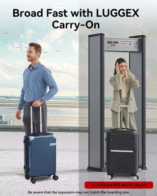Xách hành lý 22x14x9 Hãng hàng không được chấp thuận - 35L Polycarbonate mở rộng túi xách vỏ cứng với bánh quay