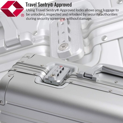 Aluninum Handy Baggage Cabin Hardside Suitcase (Silver, 20 inch Carry-on) Ghé thăm cửa hàng Sindermore