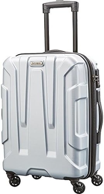 Hành lý mở rộng mặt cứng với bánh xe xoắn, màu xanh lá cây, trung bình 24 inch