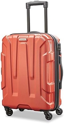 Hành lý mở rộng mặt cứng với bánh xe xoắn, màu xanh lá cây, trung bình 24 inch