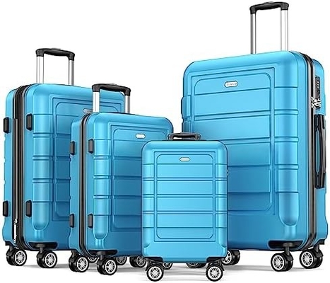 Bộ hành lý có thể mở rộng PC + ABS Túi kéo dài 2 bánh TSA khóa 3pcs Rượu vang đỏ