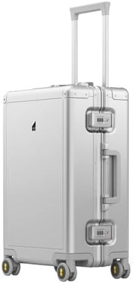 20 &quot;Aluminium hành lý Hardside vali, Zipperless hành lý với TSA khóa và bánh xe quay - bạc