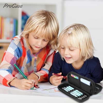 ProCase Pen Pencil Case, 2 lớp EVA Zipper Pencil Box Pouch Capacity Storage Organiser cho trường học