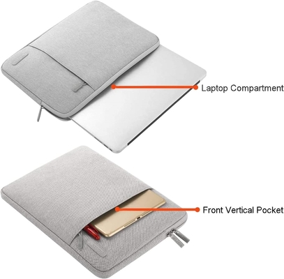 Túi tay cầm máy tính xách tay tương thích với MacBook Air 13 M3 A3113 M2 / Pro 13 M2 M1,Vỏ dọc polyester với túi, màu xám