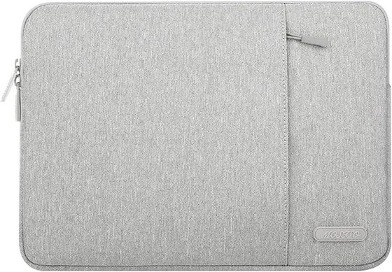 Túi tay cầm máy tính xách tay tương thích với MacBook Air 13 M3 A3113 M2 / Pro 13 M2 M1,Vỏ dọc polyester với túi, màu xám