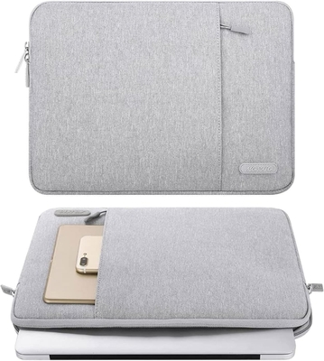 Túi tay cầm máy tính xách tay tương thích với MacBook Air 13 M3 A3113 M2 / Pro 13 M2 M1,Vỏ dọc polyester với túi, màu xám