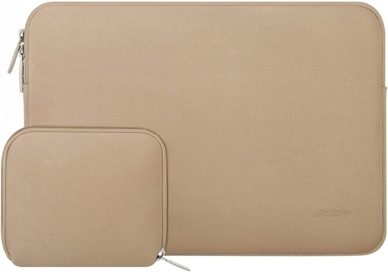 Tay cầm máy tính xách tay tương thích với MacBook Air / Pro, 13-13.3 inch Notebook, túi Neoprene với vỏ nhỏ, Apricot