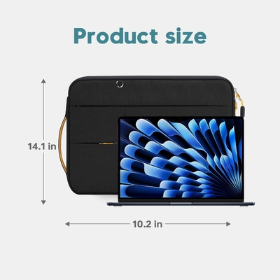 Thích hợp cho,MacBook Pro 13-14 inch, tái chế PET laptop mang theo trường hợp với tay cầm và túi phụ kiện