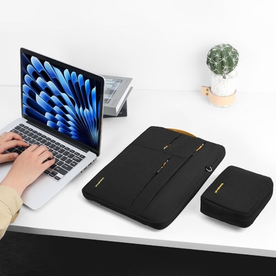Thích hợp cho,MacBook Pro 13-14 inch, tái chế PET laptop mang theo trường hợp với tay cầm và túi phụ kiện