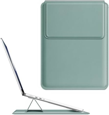 Vỏ máy tính xách tay MacBook Air 13.6M3 M2 A3113 A2681/MacBook Pro 14 A2992-PU Vỏ túi da mỏng với chức năng đứng, màu nâu