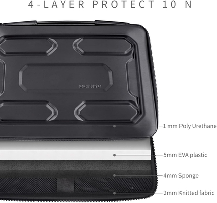 13Vỏ máy tính xách tay 3 inch với tay cầm Túi máy tính chống sốc Hộp bảo vệ EVA chống nước 13-13 inch máy tính xách tay