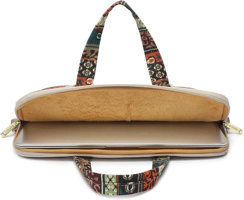 Túi máy tính xách tay được thiết kế cho máy tính xách tay 12,5 đến 14 inch với vải vải in bên trong đệm và nhiều tùy chọn mang theo
