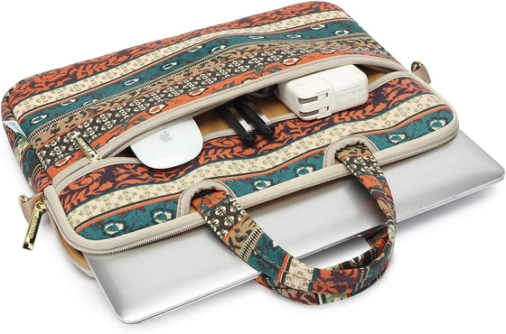 Đỏ Bohemia Patten chống nước laptop vai Messenger túi xách vỏ tay cho 12 inch 13,3 inch laptop